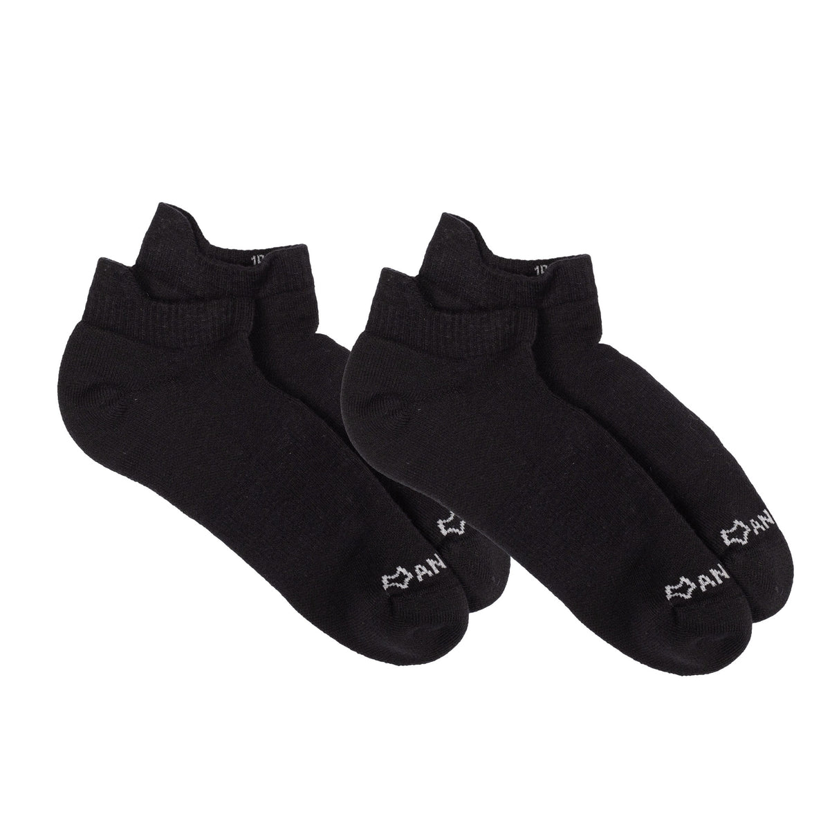Anywear Essential Lightweight Ankle Sock 2 Pack Anywear Pistil Designs Black/Black S/M