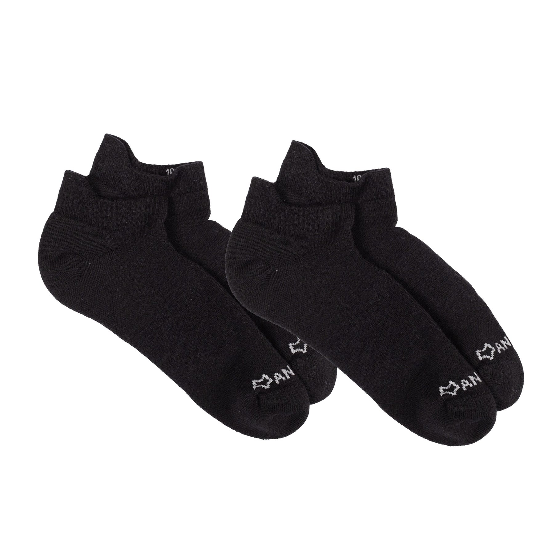 Anywear Essential Lightweight Ankle Sock 2 Pack Anywear Pistil Designs Black/Black S/M