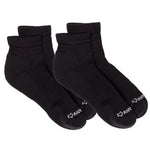 Anywear Essential Lightweight Quarter Crew Sock 2 Pack Anywear Pistil Designs Black/Black L/XL